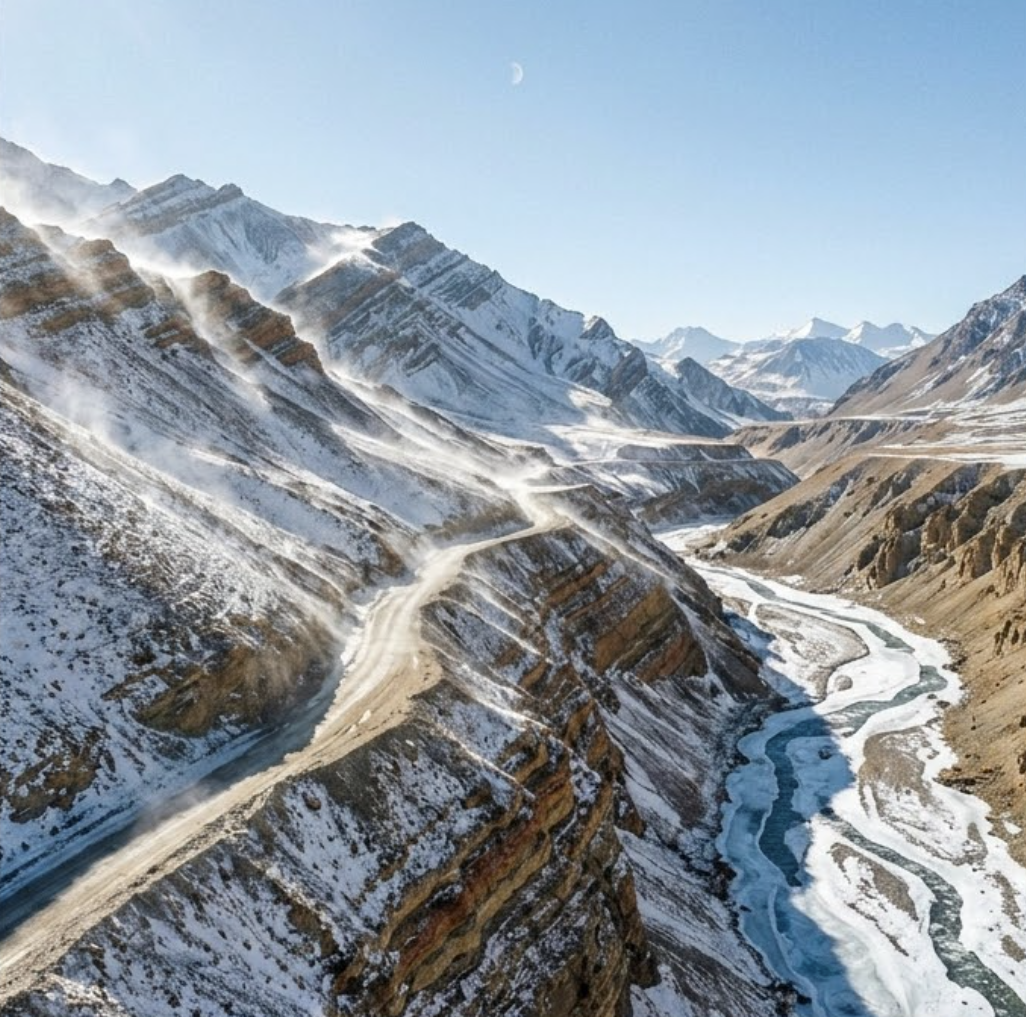 ZANSKARI ICE — the road it came from